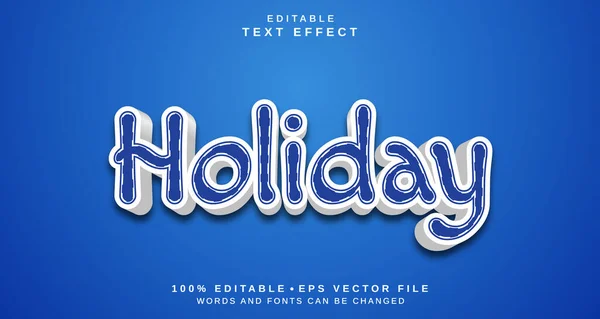 Szerkeszthető Szöveges Stílus Hatás Holiday Text Style Theme — Stock Fotó