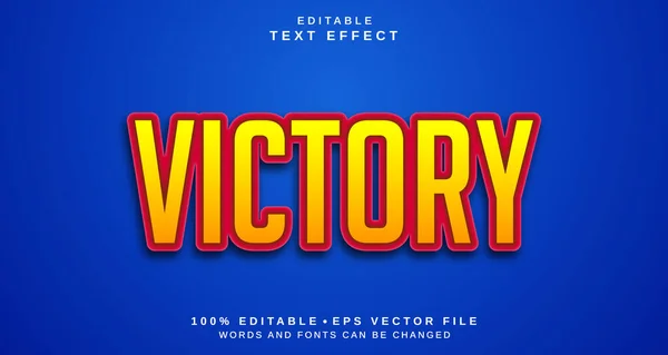 Editovatelný Styl Textu Motiv Stylu Victory — Stock fotografie