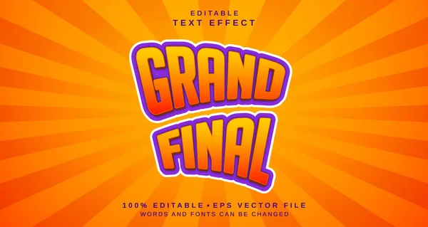 Edytowalny Efekt Stylu Tekstowego Grand Final Text Style Theme — Zdjęcie stockowe