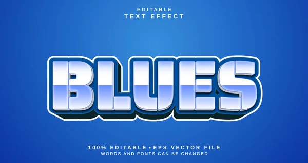 Editable text style effect - Blues text style theme.