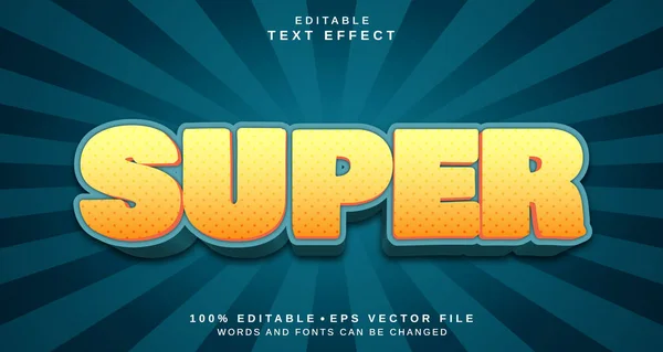 Edytowalny Efekt Stylu Tekstowego Super Motyw Stylu Tekstowego — Zdjęcie stockowe