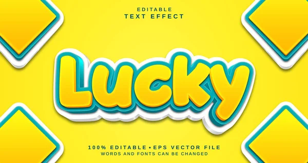 Editable text style effect - Lucky text style theme.