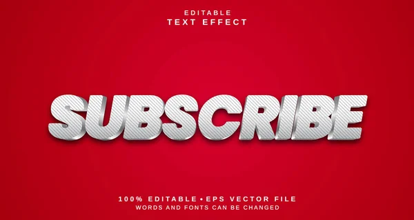Editable text style effect - Subscribe text style theme.