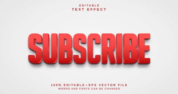 Editable Text Style Effect Subscribe Text Style Theme — ストック写真
