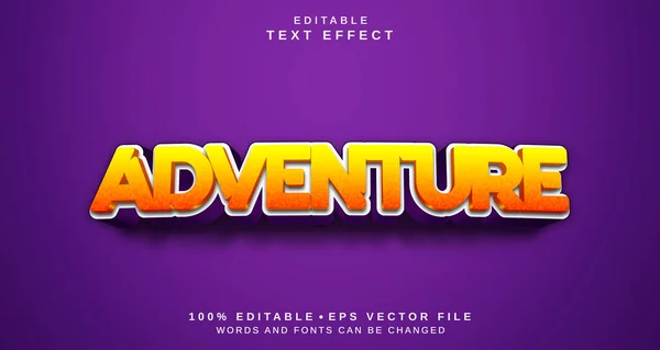 Editable Text Style Effect Adventure Text Style Theme — 图库照片