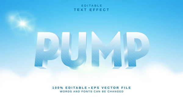 Editable text style effect - Realistic Pump text style theme.