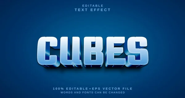 Editable text style effect - Cubes text style theme.