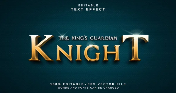 Editable text style effect - The King\'s Guardian Knight text style theme.