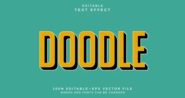 Editable text style effect - Doodle text style theme.