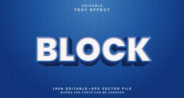 Editable text style effect - Block text style theme.
