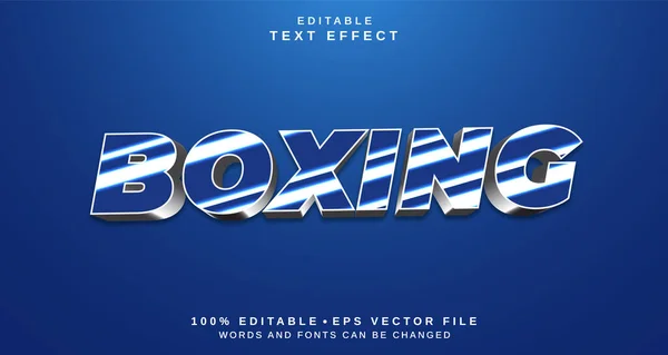 Redigerbar Text Stil Effekt Boxning Text Stil Tema — Stock vektor