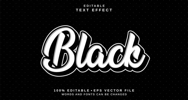 Szerkeszthető Szöveges Stílus Hatás Fekete Szöveg Stílus Téma Projektjéhez — Stock Vector