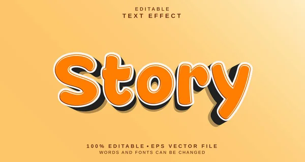 Editovatelný Efekt Stylu Textu Motiv Stylu Textu Příběhu Pro Váš — Stockový vektor