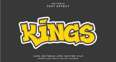 Düzenlenebilir metin tarzı efekti - Kings metin biçimi teması. projeniz için