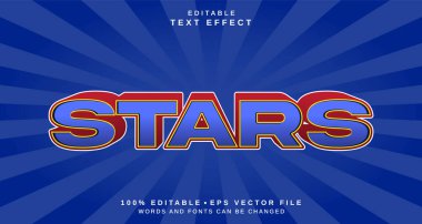 Düzenlenebilir metin biçimi efekti - Stars metin biçimi teması. projeniz için