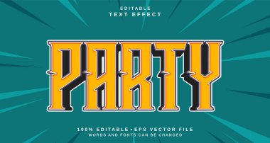 Düzenlenebilir metin tarzı efekti - Parti metin biçimi teması. projeniz için