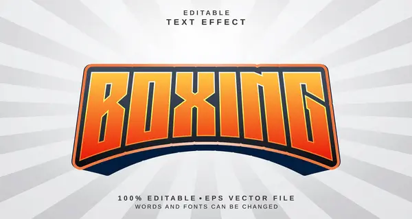 Editable Text Style Effect Boxing Text Style Theme — Stock Vector