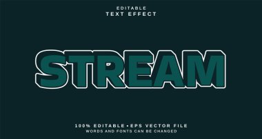 Düzenlenebilir metin biçimi efekti - akış biçimi teması. projeniz için