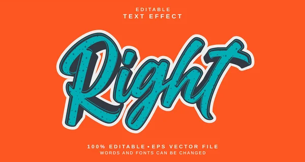 stock vector Editable text style effect - Right text style theme. for your project