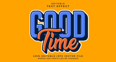 Düzenlenebilir metin biçimi efekti - İyi Zaman metin biçimi teması. projeniz için