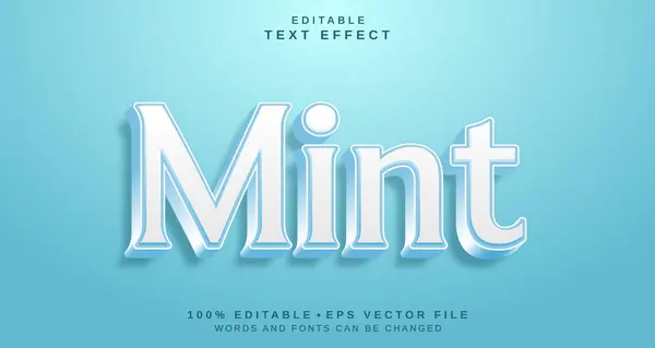 Editierbarer Textstileffekt Mint Textstilthema Für Ihr Projekt — Stockvektor