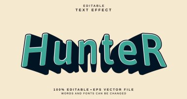Düzenlenebilir metin biçimi efekti - Projen için Hunter metin biçimi teması