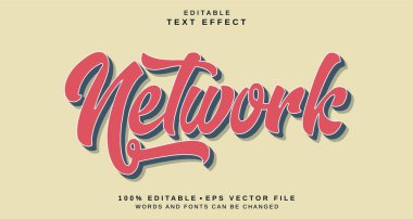 Düzenlenebilir metin biçimi efekti - Ağ metin biçimi teması. projeniz için