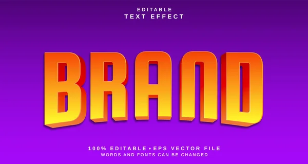 Düzenlenebilir metin biçimi efekti - Brand metin biçimi teması. projeniz için