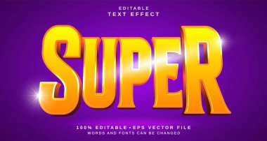 Düzenlenebilir metin biçimi efekti - Süper metin biçimi teması. projeniz için
