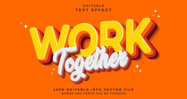 Düzenlenebilir metin biçimi efekti - Birlikte Çalışın metin biçimi teması. projeniz için