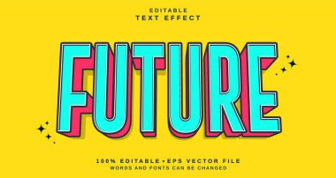Düzenlenebilir metin biçimi efekti - Gelecekteki metin biçimi teması. projeniz için