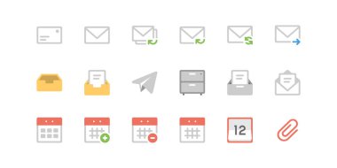 Office ve iletişim simgeleri