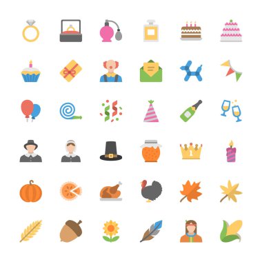 Düz Tasarım Şükran Günü Simgesi