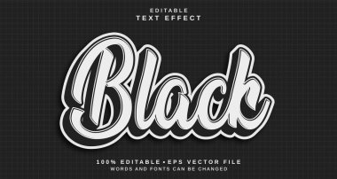 Düzenlenebilir metin biçimi efekti - Siyah metin biçimi teması. projeniz için