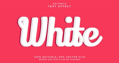 Düzenlenebilir metin biçimi efekti - beyaz metin biçimi teması. projeniz için