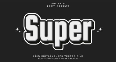 Düzenlenebilir metin biçimi efekti - Süper metin biçimi teması. projeniz için