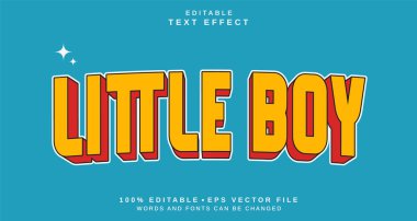Düzenlenebilir metin tarzı efekti - Little Boy metin tarzı teması. projeniz için