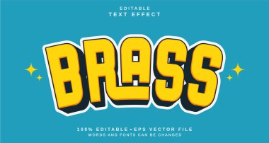 Düzenlenebilir metin biçimi efekti - Brass metin biçimi teması. projeniz için