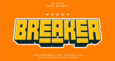 Düzenlenebilir metin biçimi efekti - Kırıcı metin biçimi teması. projeniz için