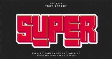 Düzenlenebilir metin biçimi efekti - Süper metin biçimi teması. projeniz için