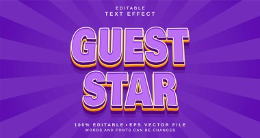 Düzenlenebilir metin biçimi efekti - Misafir Yıldız metin biçimi teması. projeniz için