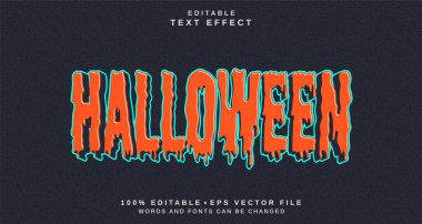 Düzenlenebilir metin tarzı efekti - Cadılar Bayramı metin tarzı teması. projeniz için