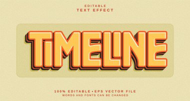Düzenlenebilir metin biçimi efekti - Zaman Satırı metin biçimi teması. projeniz için
