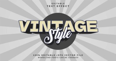Düzenlenebilir metin tarzı efekti - Vintage biçimi metin biçimi teması. projeniz için