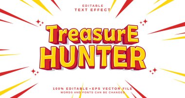 Düzenlenebilir metin biçimi efekti - Define Avcısı metin biçimi teması. projeniz için