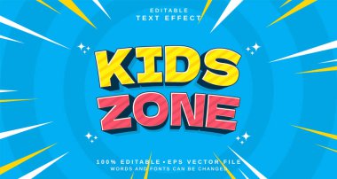 Düzenlenebilir metin biçimi efekti - Çocuklar Bölgesi metin biçimi teması. projeniz için