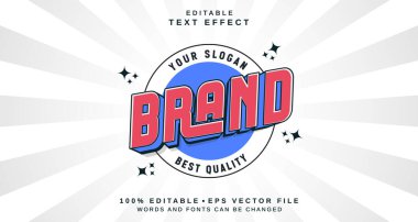 Düzenlenebilir metin biçimi efekti - Brand metin biçimi teması. projeniz için