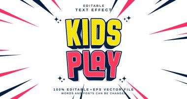 Düzenlenebilir metin biçimi efekti - Çocuklar metin biçimi teması oynar. projeniz için