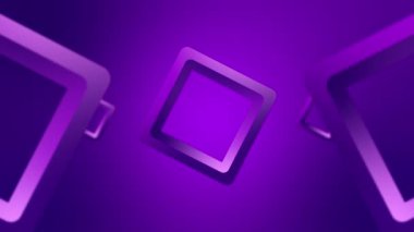 Mor renkli soyut dönen dikdörtgen hareketli grafik arkaplan