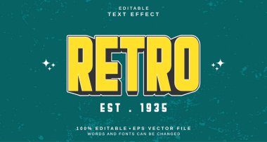 Düzenlenebilir metin biçimi efekti - Retro metin biçimi teması. projeniz için